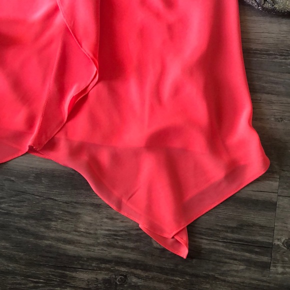 I.N San Francisco Coral Spaghetti Straps Sharkbite Dress size Small - Picture 7 of 15